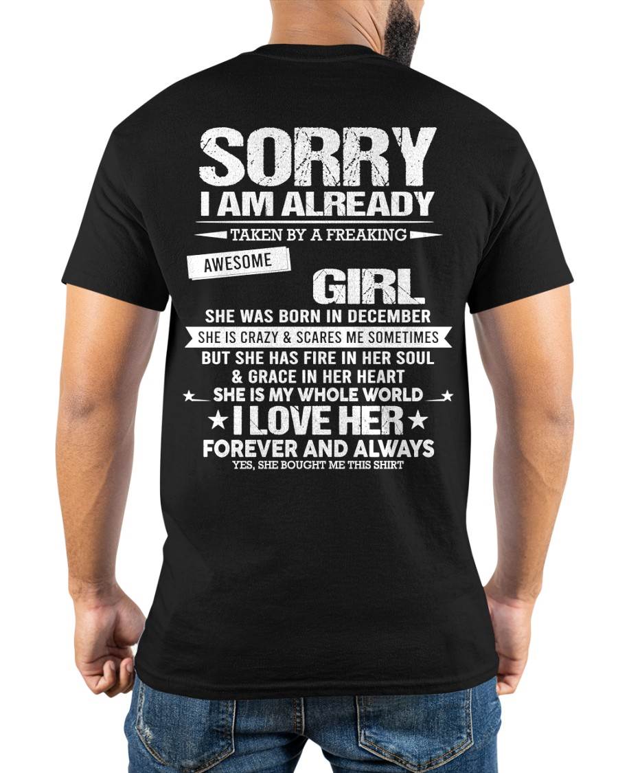 DECEMBER- SORRY I AM ALREADY TAKEN BY A FREAKING AWESOME GIRL - FROM WIFE - NINA12 (SKU12-298-12)