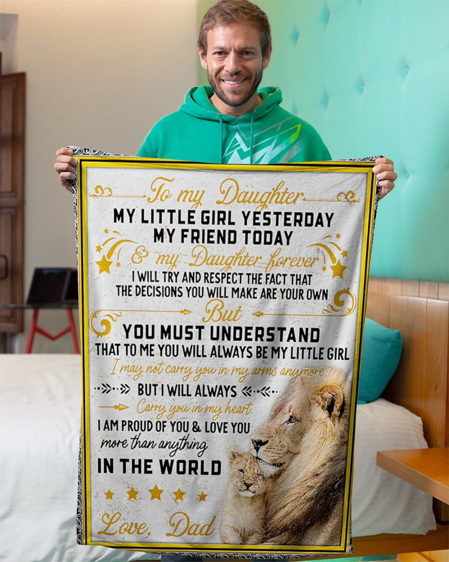 Special gift for your daughter blanket - from Dad