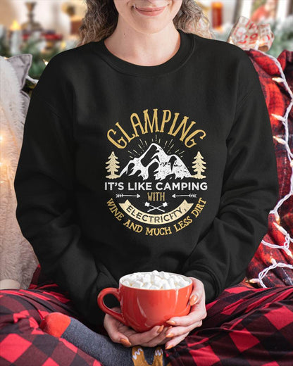 Glamping Definition Glamper Funny Camping T-Shirt Small