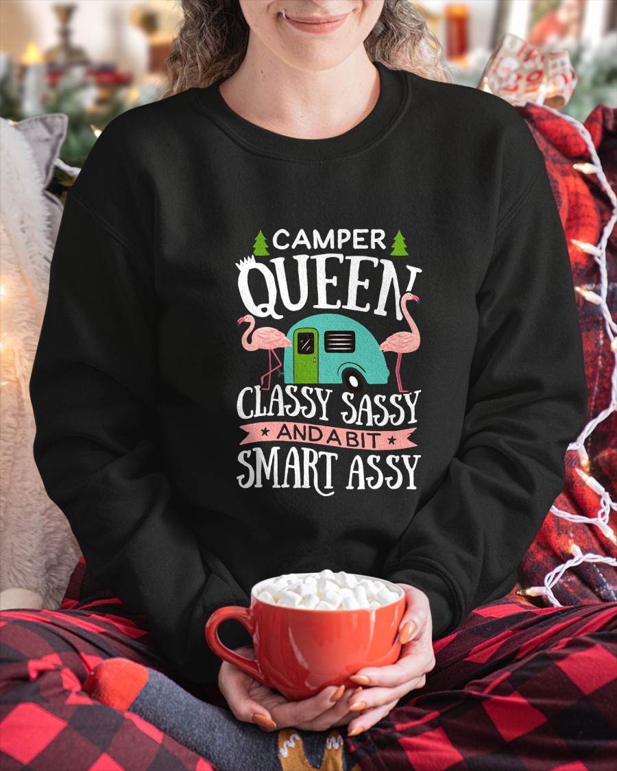 Camper Queen Classy Sassy Smart Funny T-Shirt