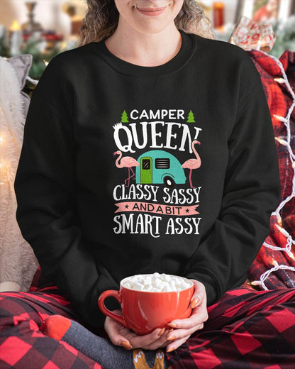 Camper Queen Classy Sassy Smart Funny T-Shirt