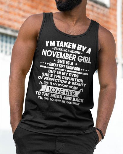 NOVEMBER – I'M TAKEN BY A FREAKING AWESOME DECEMBER GIRL SHE IS A GREAT GIFT FROM GOD – FROM WIFE – NINA11 (SKU2603-259-11)