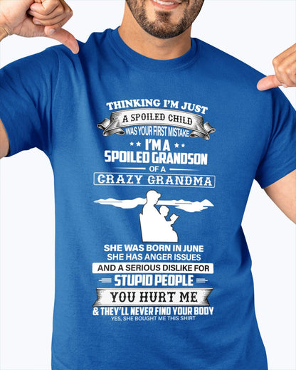 Spoiled by Grandma Shirt June Edition – From Grandma to Grandson NINA06 (SKU-GMS2-06)