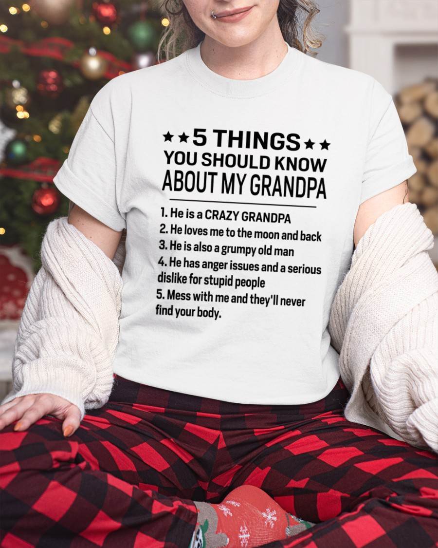 FIVE THINGS YOU SHOULD KNOW ABOUT MY GRANDPA - GIFT FROM GRANDPA - NINA00 (SKU2603-134-00)