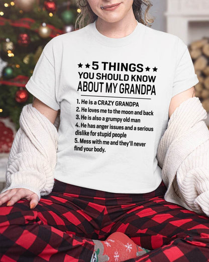 FIVE THINGS YOU SHOULD KNOW ABOUT MY GRANDPA - GIFT FROM GRANDPA - NINA00 (SKU2603-134-00)