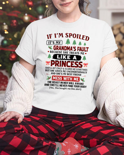 CHRISTMAX T-SHRIT FOR GRANDDAUGHTER - GIFT FROM GRANDMA - NINA00