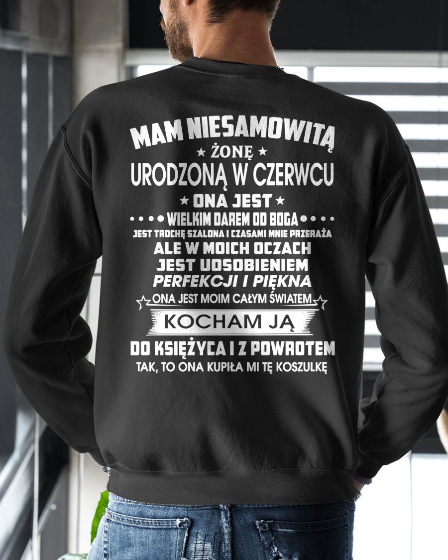 CZERWIEC - ONA JEST WIELKIM DAREM OD BOGA – Idealny Prezent dla Twojego Męża – POL/NINA06 (SKU2605-273-06)