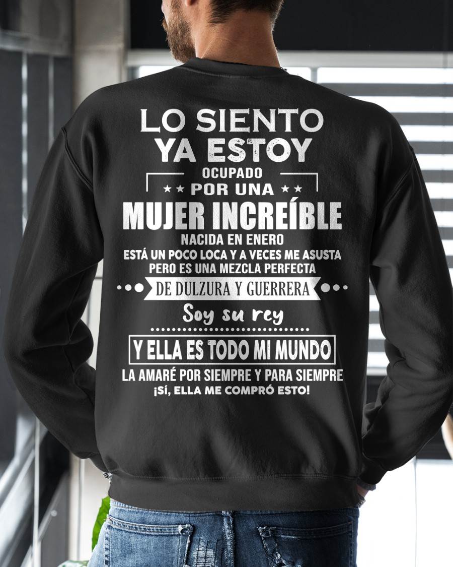 ENERO - LO SIENTO YA ESTOY OCUPADO POR UNA - Regalo especial para tu novio o esposo - NINA01 (SKU08-69-01)