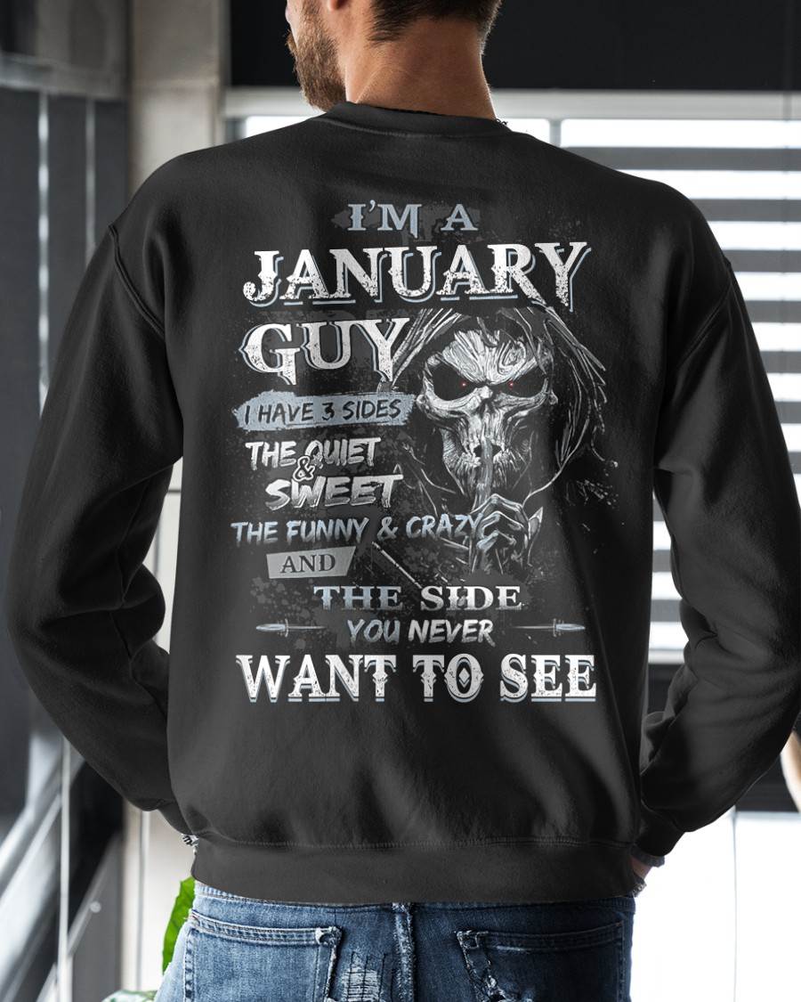 JANUARY - I HAVE 3 SIDES THE QUIET & SWEET THE FUNNY & CRAZY - MAN TEE - NINA01 (SKU07-60-01)