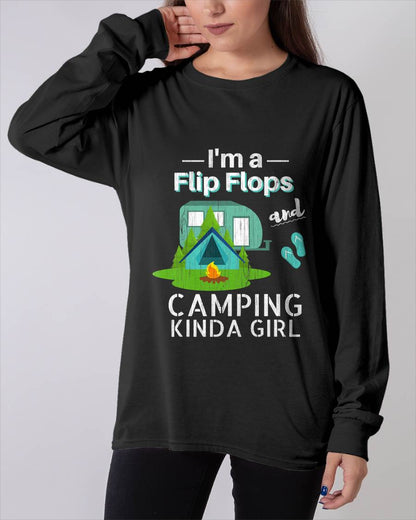 Funny Camping Shirt Flip Flops Roadtrips RV T-Shirt - Funny Camping T-Shirt