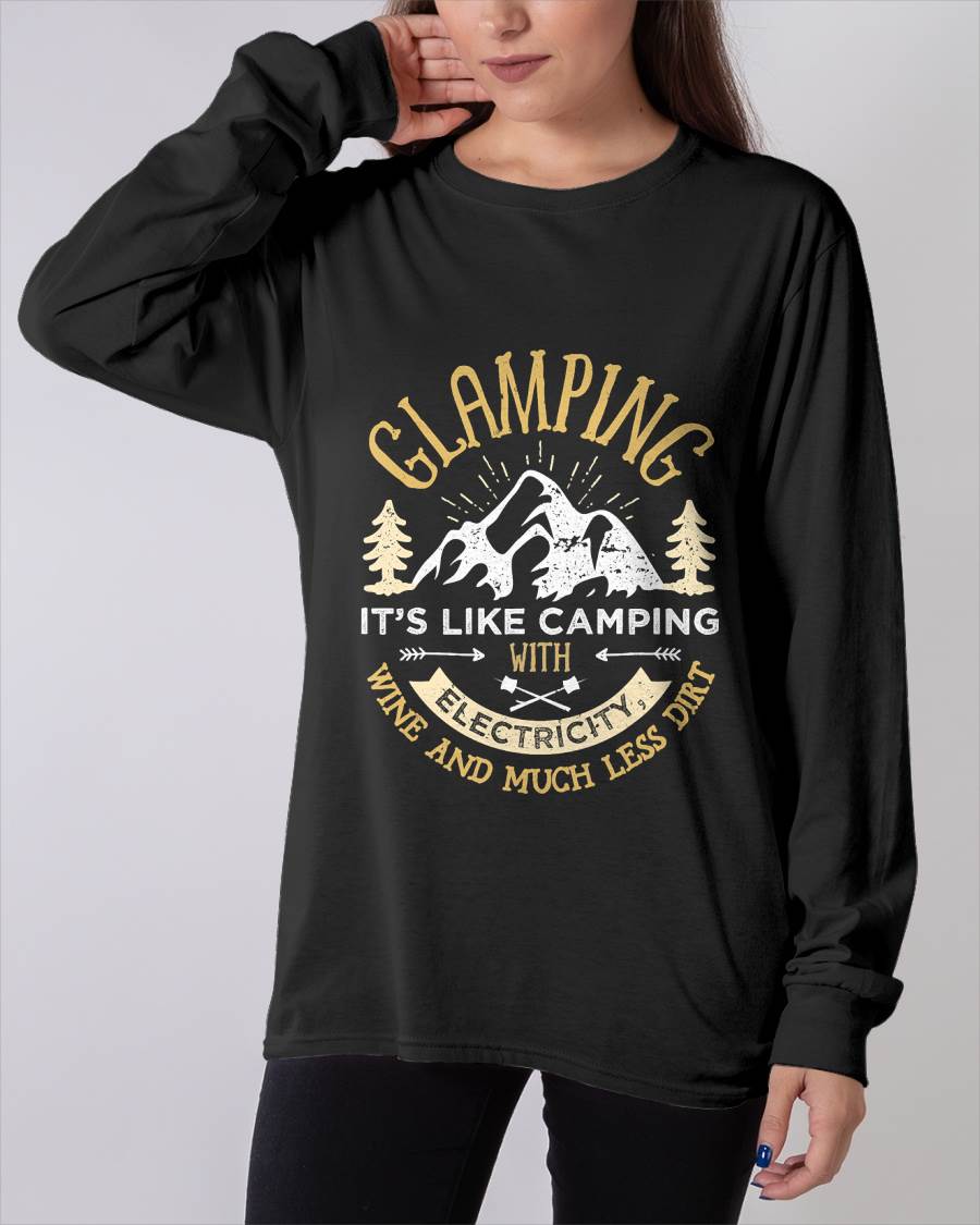 Glamping Definition Glamper Funny Camping T-Shirt Small