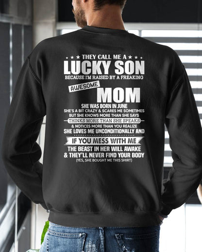 JUNE - THEY CALL ME A LUCKY SON - Gift For Son From Mom - NINA06 (SKU2610-444-06)