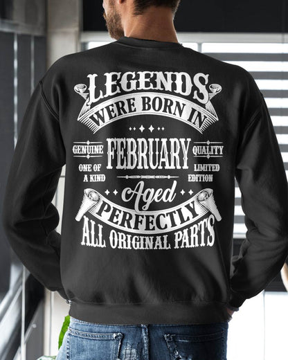 FEBRUARY – LEGENDS WERE BORN IN FEBRUARY, GENIUS AND ONE OF A KIND – MAN TEE - NINA02 (SKU08-37-02)