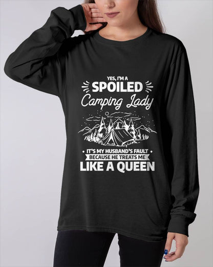 I'm A Spoiled Camping Lady Funny  Camp Camper T-Shirt