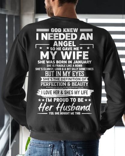 JANUARY – IN MY EYES SHE'S THE DEFINITION OF PERFECTION & BEAUTY I LOVE HER & SHE'S MY LIFE – FROM WIFE – NINA01 (SKU26T-01171-01)