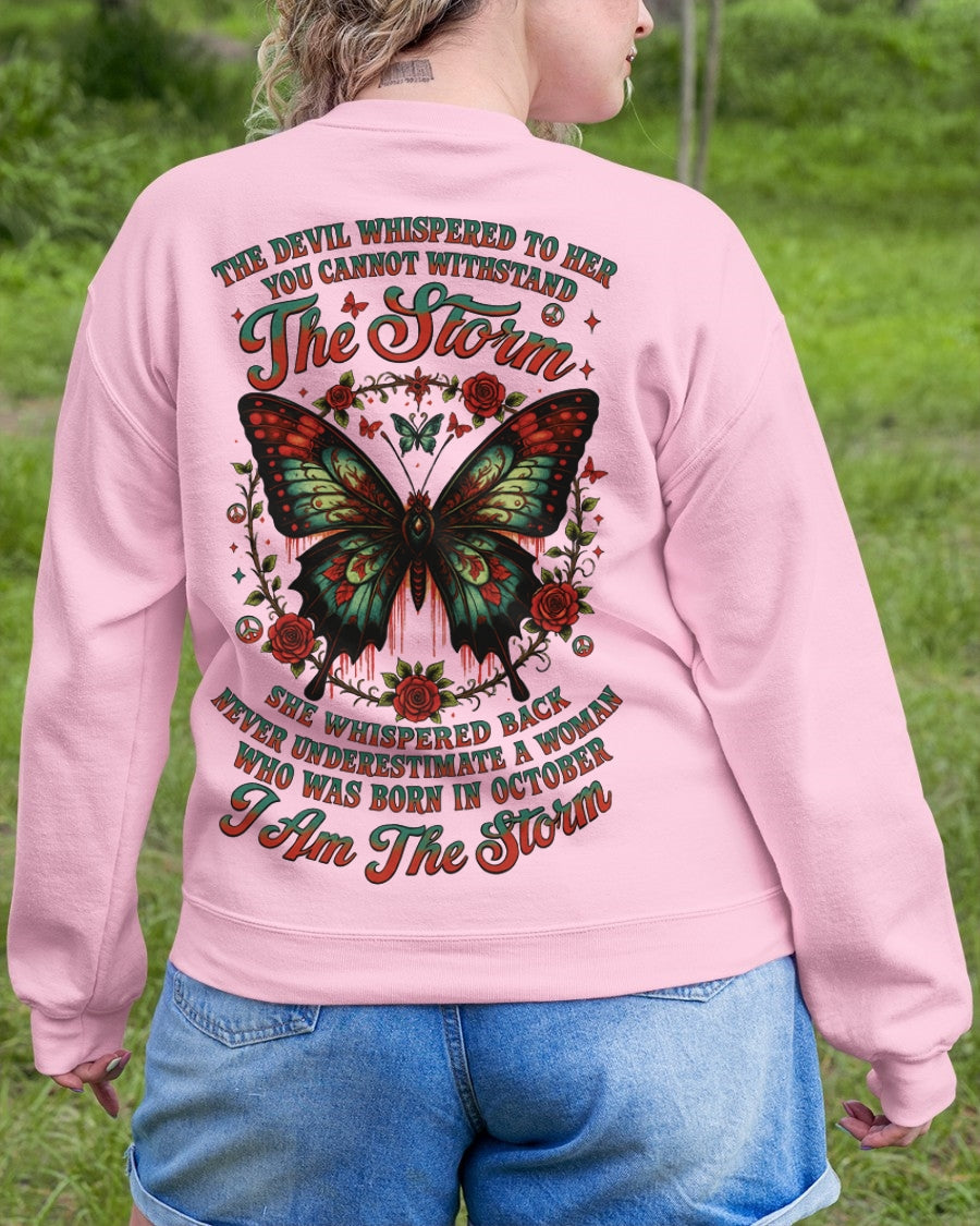 The Devil Whispered to Her – I Am the Storm October Woman Shirt - NINA10 FMA (SKU10-72-10)