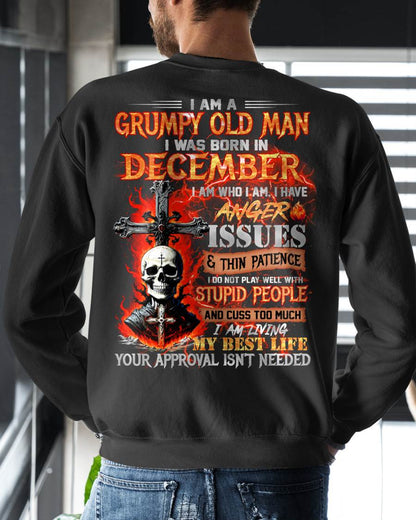 DECEMBER – I DO NOT PLAY WELL WITH STUPID PEOPLE AND I CUSS TOO MUCH – MAN TEE - NINA12 (SKU12-319-12)