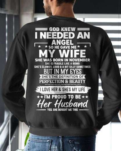 NOVEMBER – IN MY EYES SHE'S THE DEFINITION OF PERFECTION & BEAUTY I LOVE HER & SHE'S MY LIFE – FROM WIFE – NINA11 (SKU26T-01171-11)