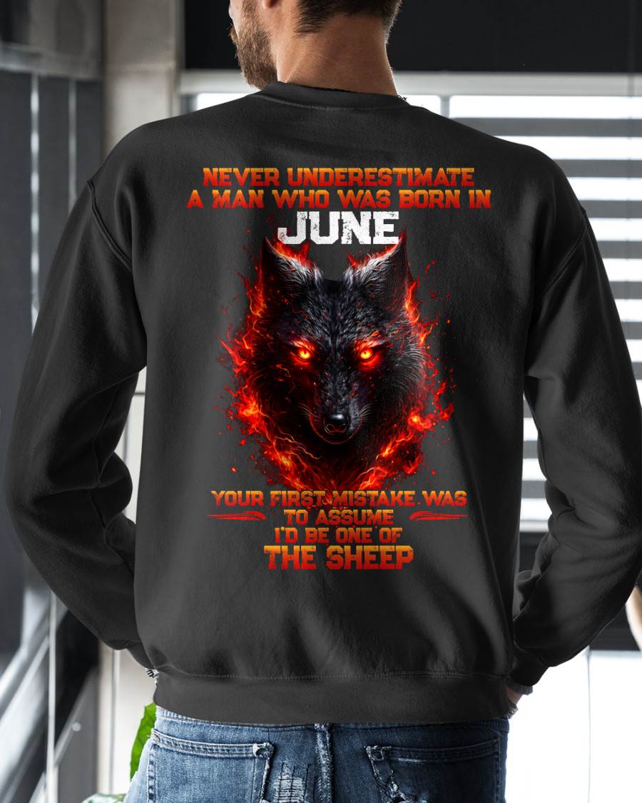 JUNE - NEVER UNDERESTIMATE A MAN WHO WAS BORN IN JUNE - MAN TEE - BIRTHDAY SHIRT FOR MAN - NINA06 (SKU2609-300-06)