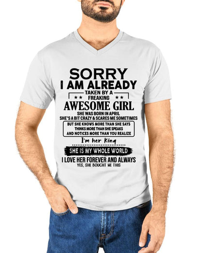 April - Awesome Girl born in April - Special gift for your boyfriend - From Wife NINA04 (SKU.AT16)