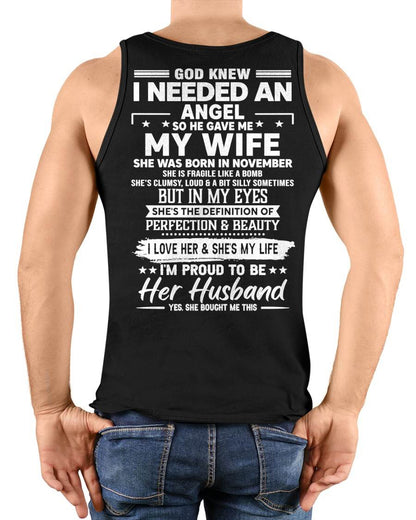 NOVEMBER – IN MY EYES SHE'S THE DEFINITION OF PERFECTION & BEAUTY I LOVE HER & SHE'S MY LIFE – FROM WIFE – NINA11 (SKU26T-01171-11)