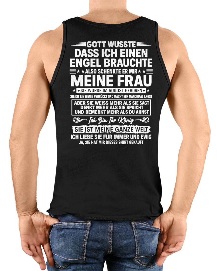 AUGUST - Ich Bin Ihr König SIE IST MEINE GANZE WELT - Das perfekte Geschenk für deinen Freund - GER/NINA08 (SKU2605-397-08)