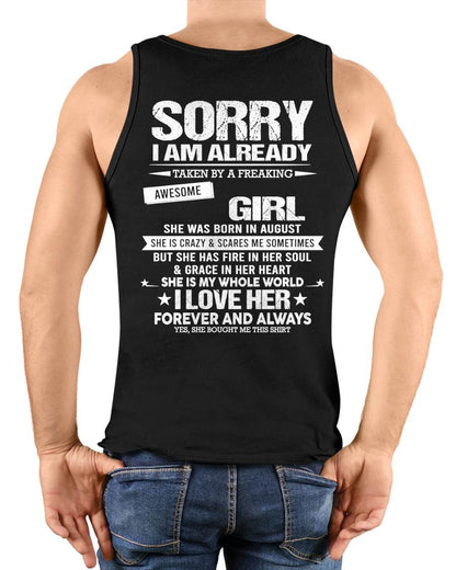 AUGUST - SORRY I AM ALREADY TAKEN BY A FREAKING AWESOME GIRL - FROM WIFE - NINA08 (SKU12-298-08)