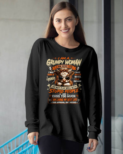 SEPTEMBER - I AM A GRUMPY WOMAN - BIRTHDAY SHIRT FOR WOMEN - FMA / NINA09 (SKU2607-293-09)