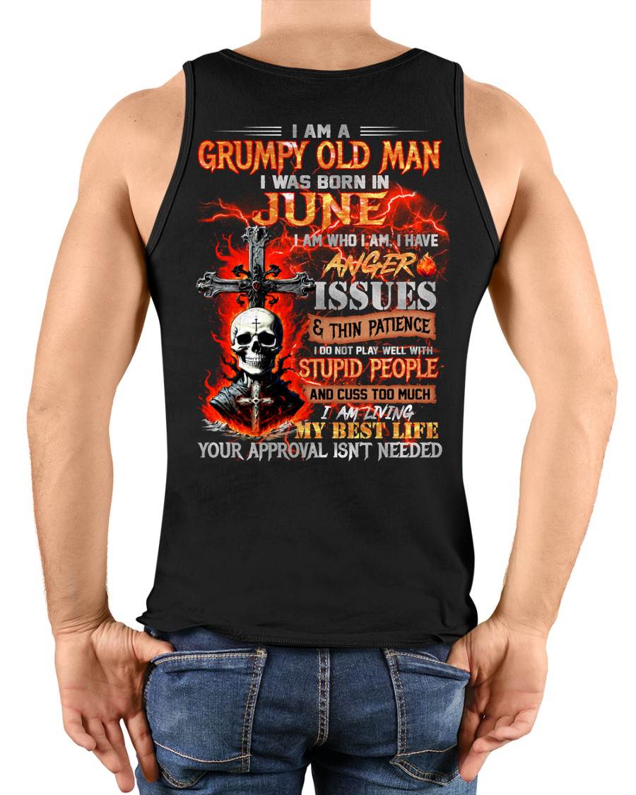 JUNE – I DO NOT PLAY WELL WITH STUPID PEOPLE AND I CUSS TOO MUCH – MAN TEE - NINA06 (SKU12-319-06)