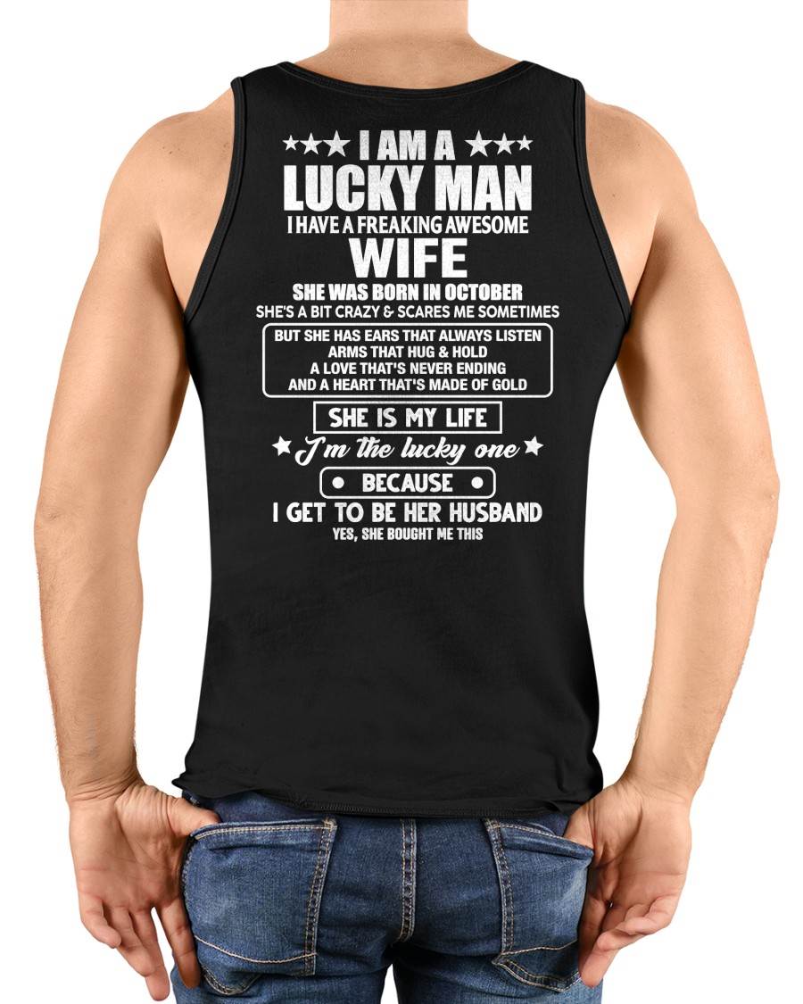 OCTOBER - SHE IS MY LIFE I'M THE LUCKY ONE BECAUSE I GET TO BE HER HUSBAND - FROM WIFE - NINA10 (SKU2602-209-10)