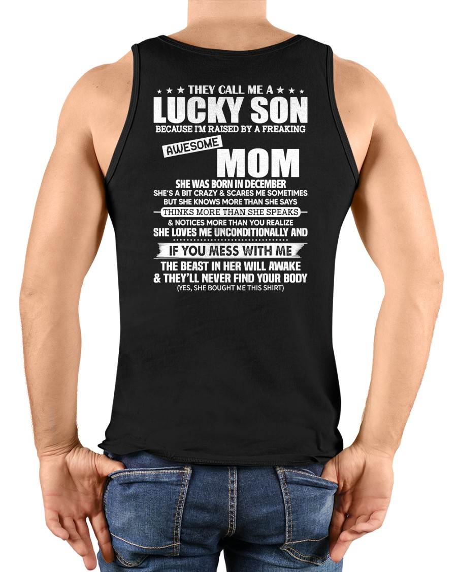 DECEMBER - THEY CALL ME A LUCKY SON - Gift For Son From Mom - NINA12 (SKU2610-444-12)