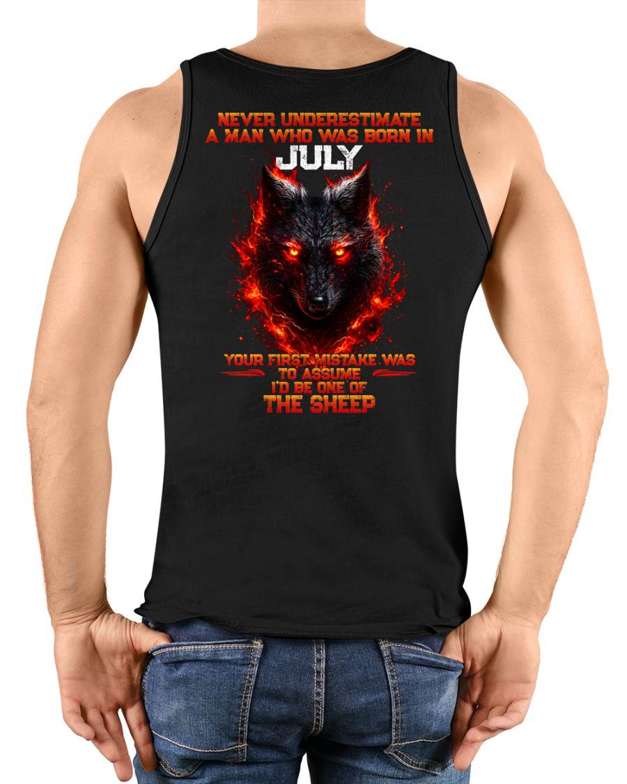 JULY - NEVER UNDERESTIMATE A MAN WHO WAS BORN IN JULY - MAN TEE - BIRTHDAY SHIRT FOR MAN - NINA07 (SKU2609-300-07)