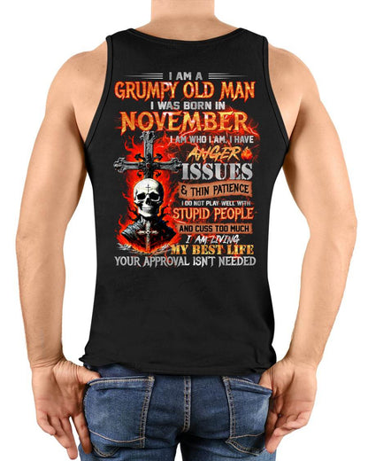 NOVEMBER – I DO NOT PLAY WELL WITH STUPID PEOPLE AND I CUSS TOO MUCH – MAN TEE - NINA11 (SKU12-319-11)