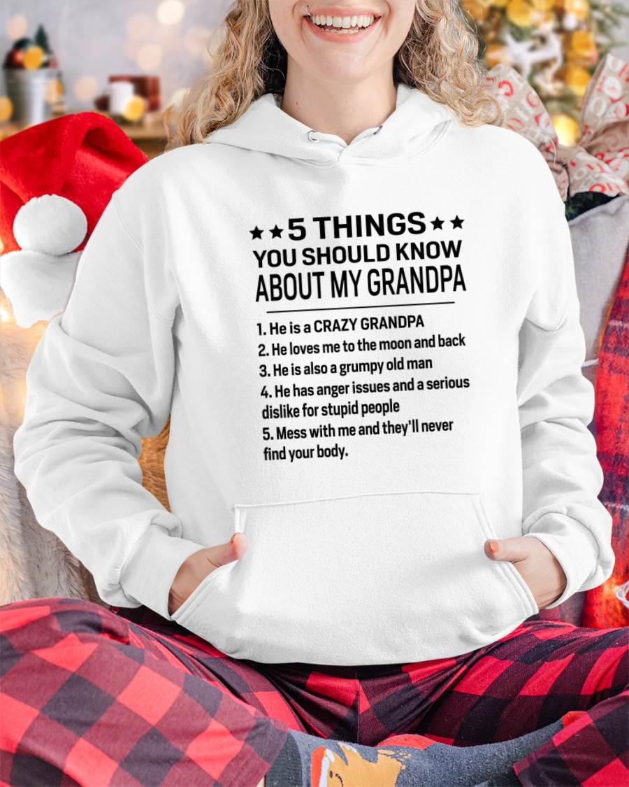 FIVE THINGS YOU SHOULD KNOW ABOUT MY GRANDPA - GIFT FROM GRANDPA - NINA00 (SKU2603-134-00)