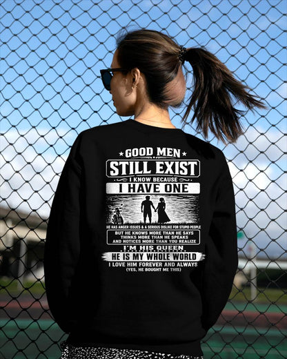 GOOD MEN STILL EXIST I KNOW BECAUSE HAVE ONE - Perfect gift for your girlfriend or wife From Husband - NINA00 (SKU2608-562-00)