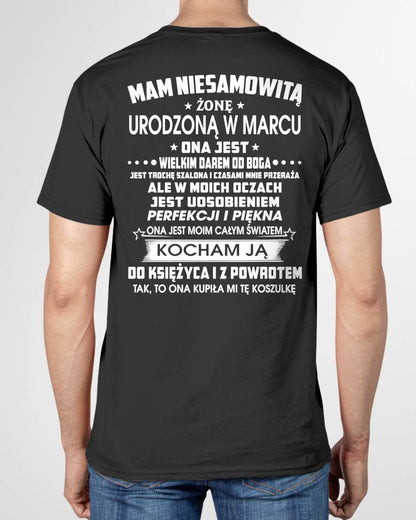 MARZEC - ONA JEST WIELKIM DAREM OD BOGA – Idealny Prezent dla Twojego Męża – POL/NINA03 (SKU2605-273-03)