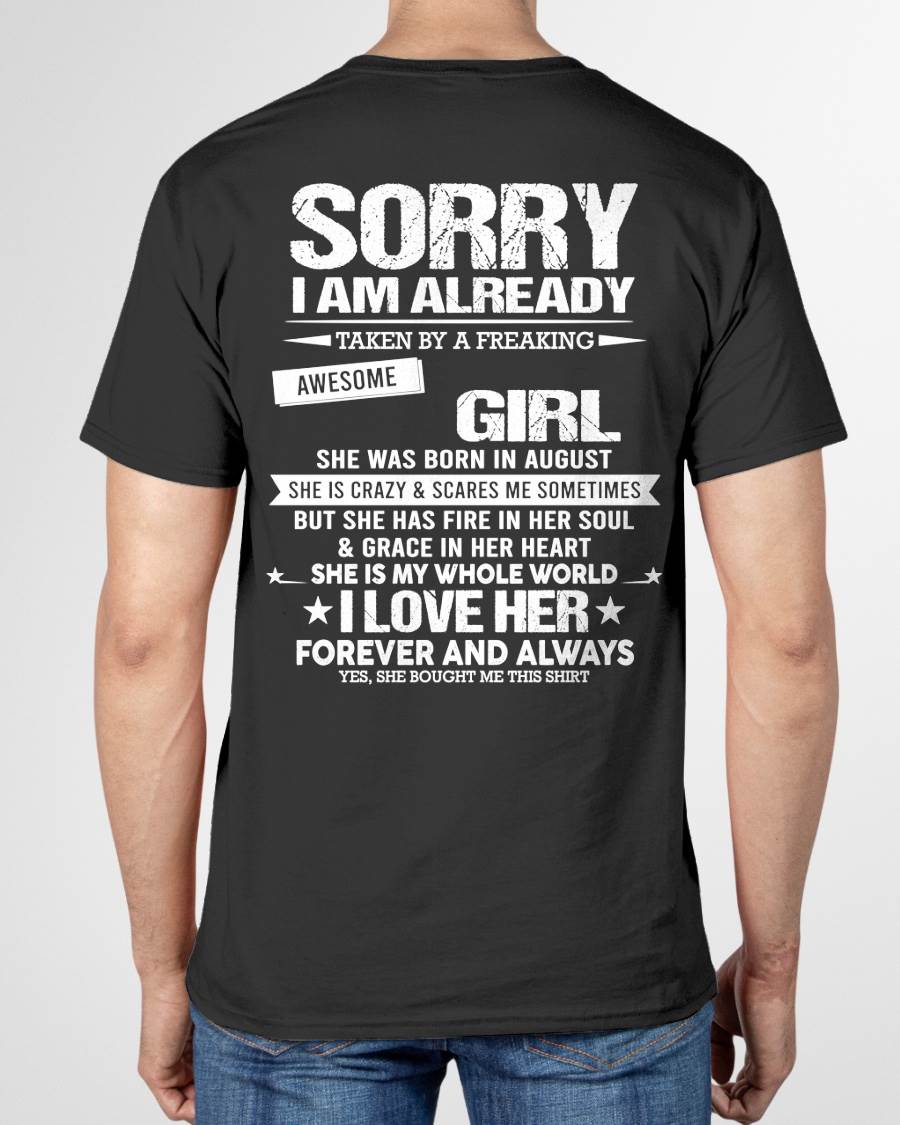 AUGUST - SORRY I AM ALREADY TAKEN BY A FREAKING AWESOME GIRL - FROM WIFE - NINA08 (SKU12-298-08)