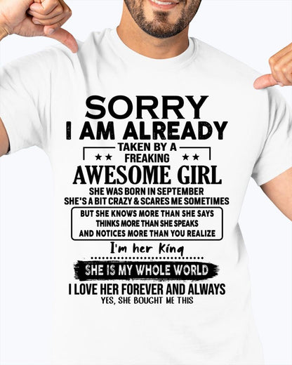 September - Awesome Girl born in September - Special gift for your boyfriend - From Wife NINA09 (SKU.AT16)