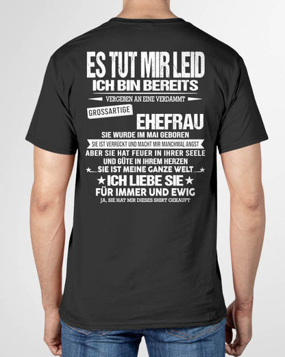 MAI - SIE IST MEINE GANZE WELT ICH LIEBE SIE FÜR IMMER UND EWIG - Das perfekte Geschenk für Ihren Ehemann - GER/NINA05 (SKU2605-350-05)