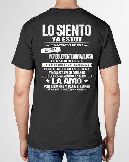 AGOSTO - YA ESTOY ENAMORADO DE UNA ESPOSA INCREÍBLEMENTE MARAVILLOSA - Regalo especial para tu novio o esposo - NINA08 (SKU2605-328-08)