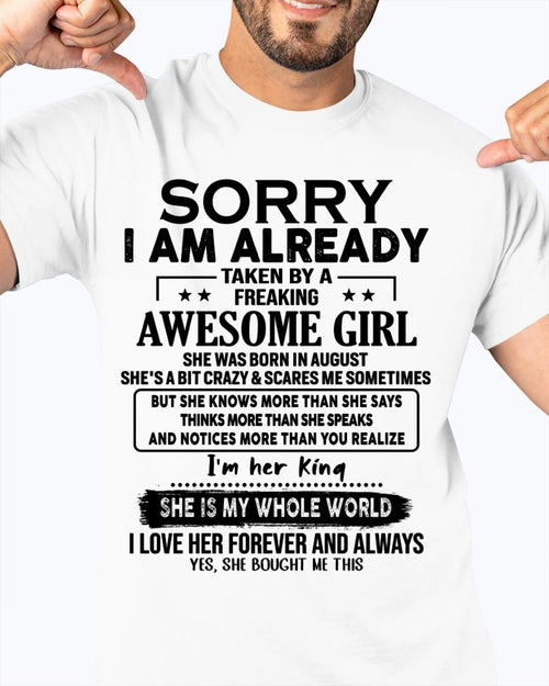 August - Awesome Girl born in August - Special gift for your boyfriend - From Wife NINA08 (SKU.AT16)