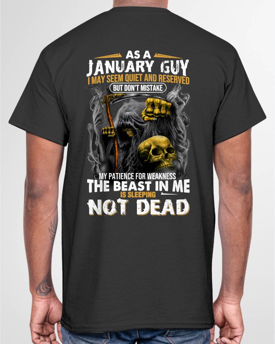 JANUARY – AS A JANUARY GUY, I MAY SEEM QUIET AND RESERVED, BUT DON’T BE MISTAKEN – MAN TEE - NINA01 (SKU08-82-01)