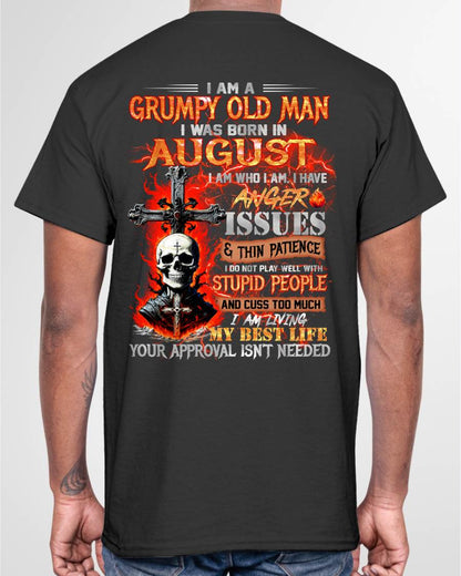 AUGUST – I DO NOT PLAY WELL WITH STUPID PEOPLE AND I CUSS TOO MUCH – MAN TEE - NINA08 (SKU12-319-08)