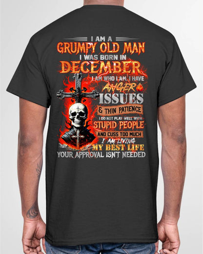 DECEMBER – I DO NOT PLAY WELL WITH STUPID PEOPLE AND I CUSS TOO MUCH – MAN TEE - NINA12 (SKU12-319-12)