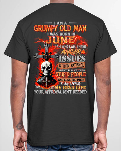 JUNE – I DO NOT PLAY WELL WITH STUPID PEOPLE AND I CUSS TOO MUCH – MAN TEE - NINA06 (SKU12-319-06)