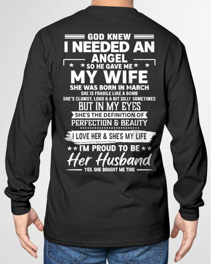 MARCH – IN MY EYES SHE'S THE DEFINITION OF PERFECTION & BEAUTY I LOVE HER & SHE'S MY LIFE – FROM WIFE – NINA03 (SKU26T-01171-03)