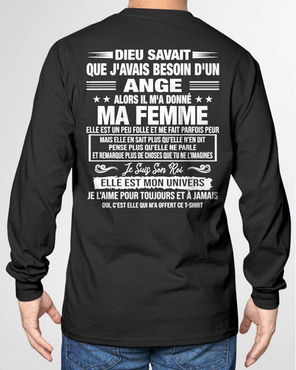DIEU SAVAIT QUE J'AVAIS BESOIN D'UN ANGE - regalo perfetto per tuo marito o fidanzato - FR/NINA00 (SKU2606-280-00)
