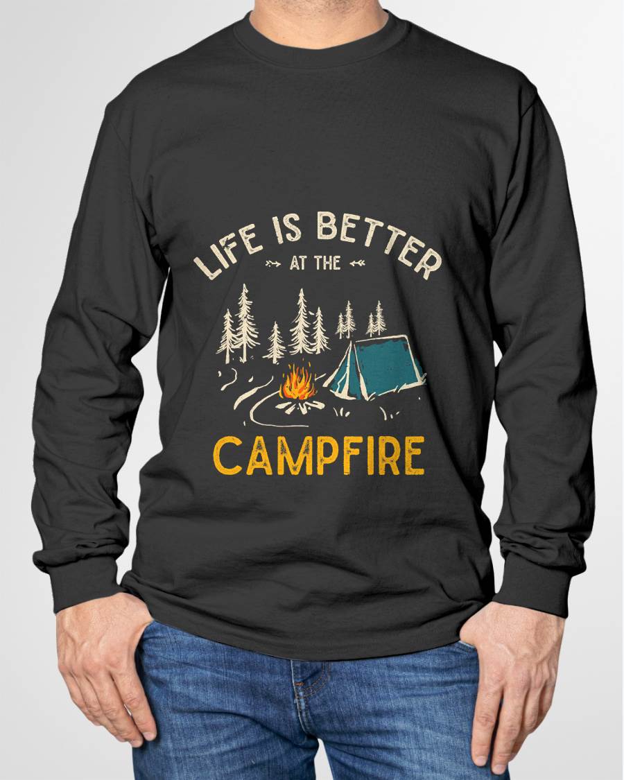 Life Is Better At The Camfire, Funny Camper Camping T-Shirt