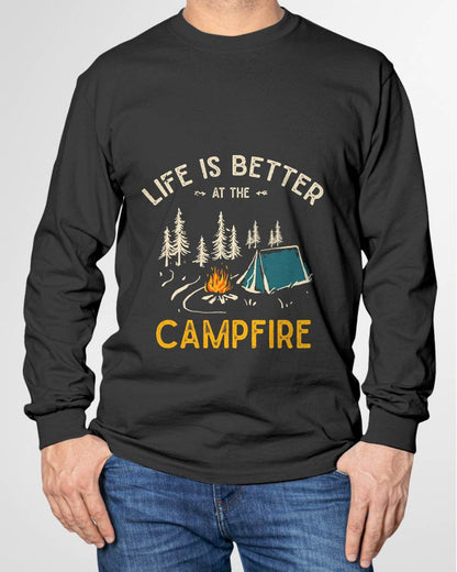 Life Is Better At The Camfire, Funny Camper Camping T-Shirt