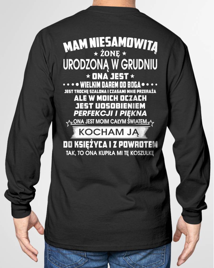 GRUDZIEŃ - ONA JEST WIELKIM DAREM OD BOGA – Idealny Prezent dla Twojego Męża – POL/NINA12 (SKU2605-273-12)